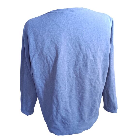 Men's Sweatshirt Large Nike Logo Crewneck Y2K  Fleece Heather Gray - Picture 4 of 5